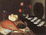 Still-life with Chessboard (The Five Senses) fg